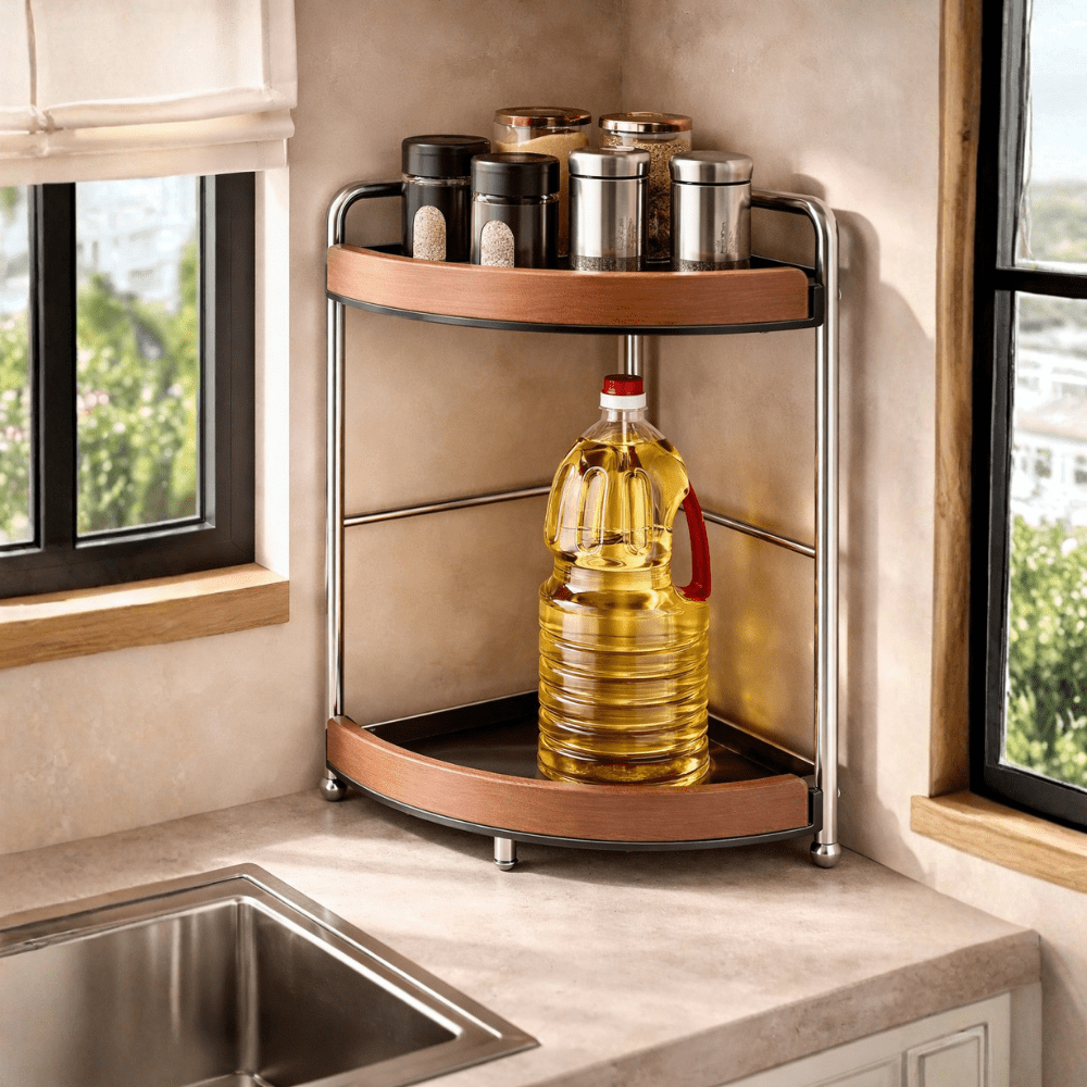 Multi-Layer Corner Storage Organizer Rack
