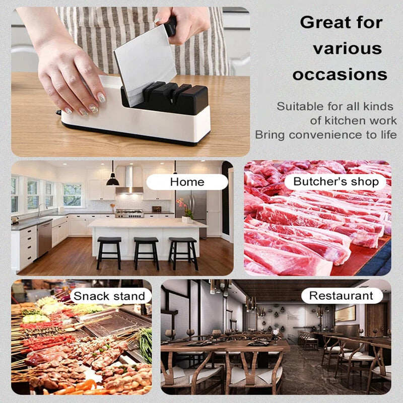 Professional Electric Knife Sharpener – Fast & Precise Sharpening, Multi-Angle Guide for Kitchen & Outdoor Knives