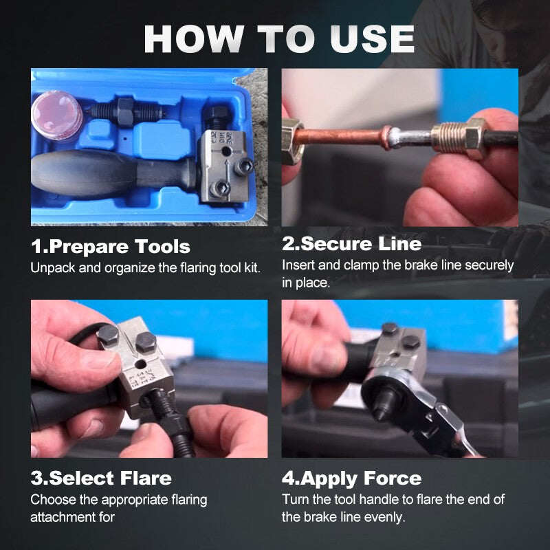 Universal Automotive Brake Pipe Flaring Tool Kit – Professional Grade, Easy to Use & Durable Construction