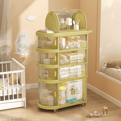 4 Tier Multi-Functional Storage Cart With Wheels