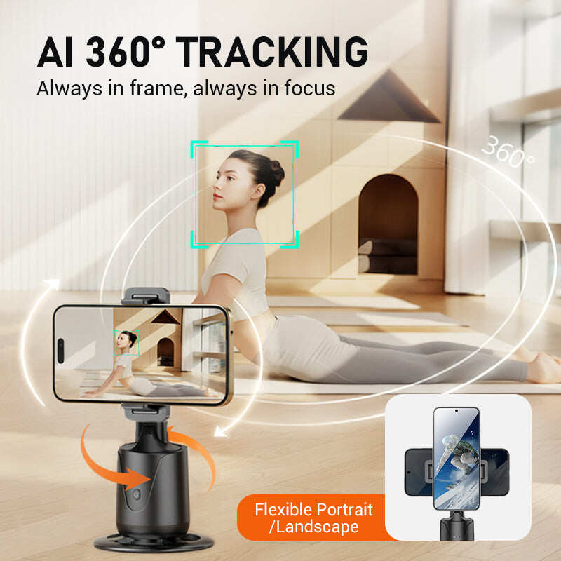 Portable 360°Auto-Tracking Phone Stand