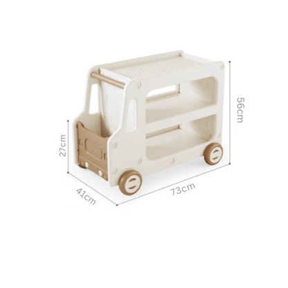 Multi-Functional Bus Themed Storage Cabinet with Wheels