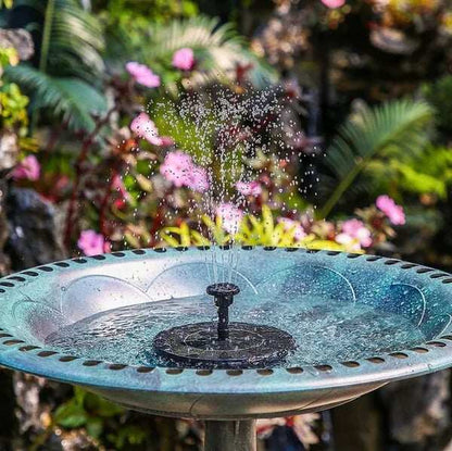 Solar-powered bird fountains