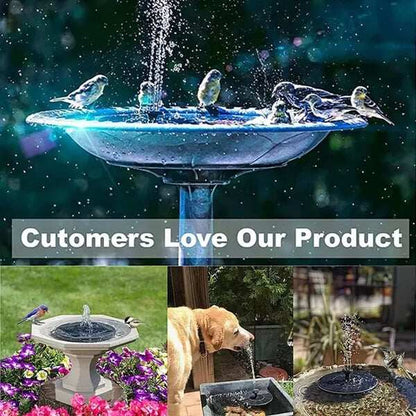 Solar-powered bird fountains