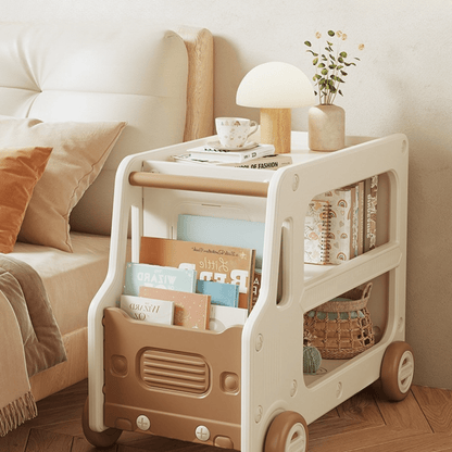 Multi-Functional Bus Themed Storage Cabinet with Wheels